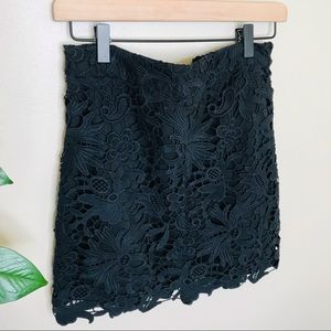 NEW Banana Republic Black Lace Crochet Classic Essential Skirt